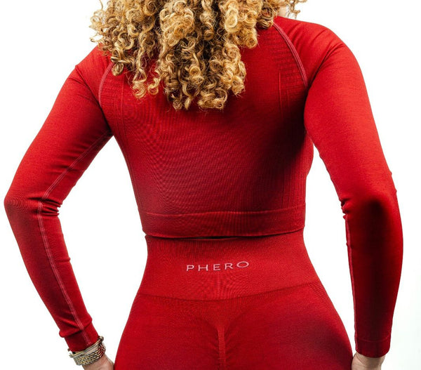 Snatched Long Sleeve Crop Top - PHERO
