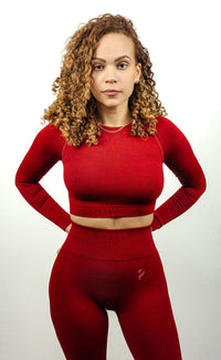 Snatched Long Sleeve Crop Top - PHERO